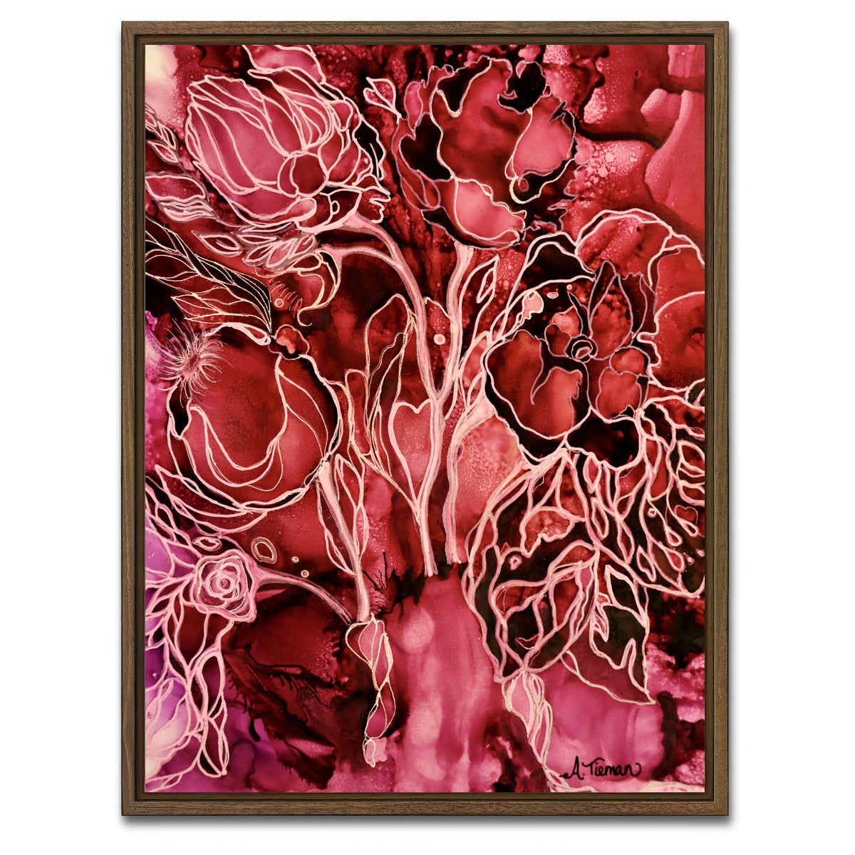 AUTO-MOCKUP WHITE | Heavenly Garden | 1 Piece | Walnut Framed Canvas | group=3x4