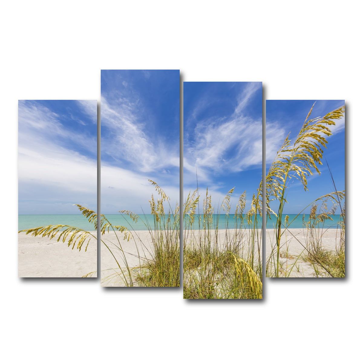 AUTO-MOCKUP WHITE | Heavenly calmness on the beach | 4 Piece | Gallery Wrap Canvas | group=4_normal