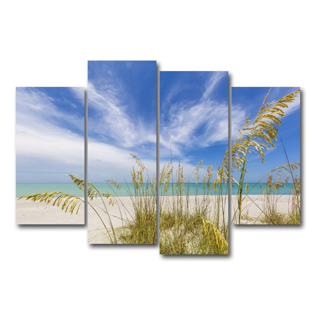 AUTO-MOCKUP WHITE | Heavenly calmness on the beach | 4 Piece | Gallery Wrap Canvas | group=4_short