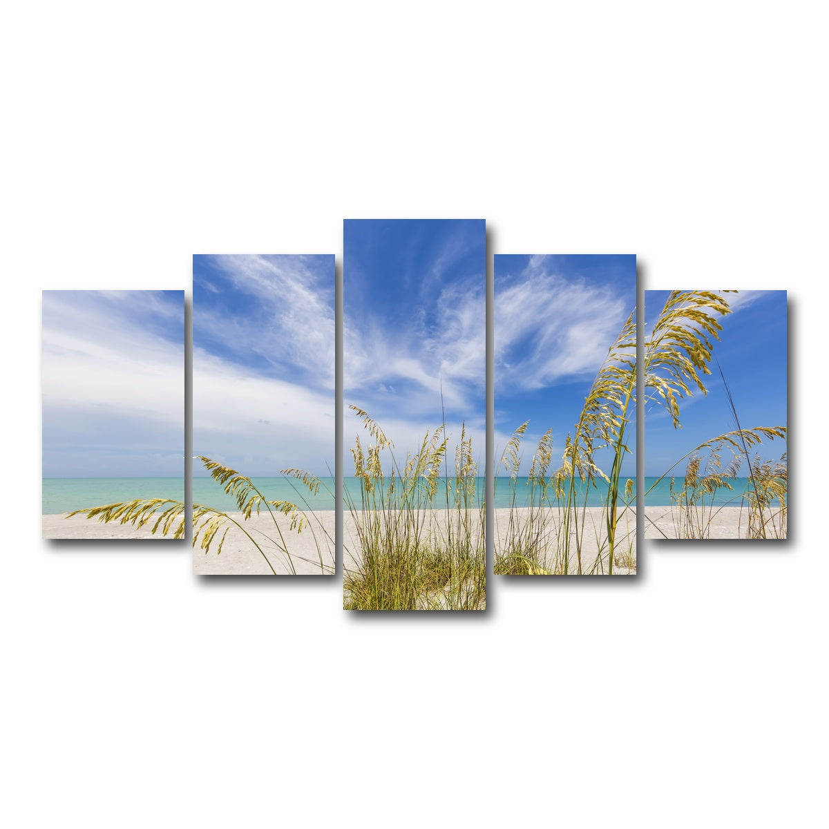 AUTO-MOCKUP WHITE | Heavenly calmness on the beach | 5 Piece | Gallery Wrap Canvas | group=5_normal