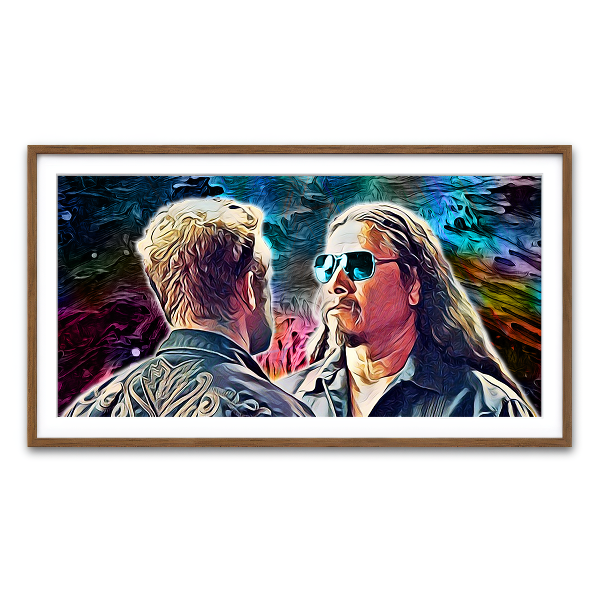 Framed Print 2x1 Walnut