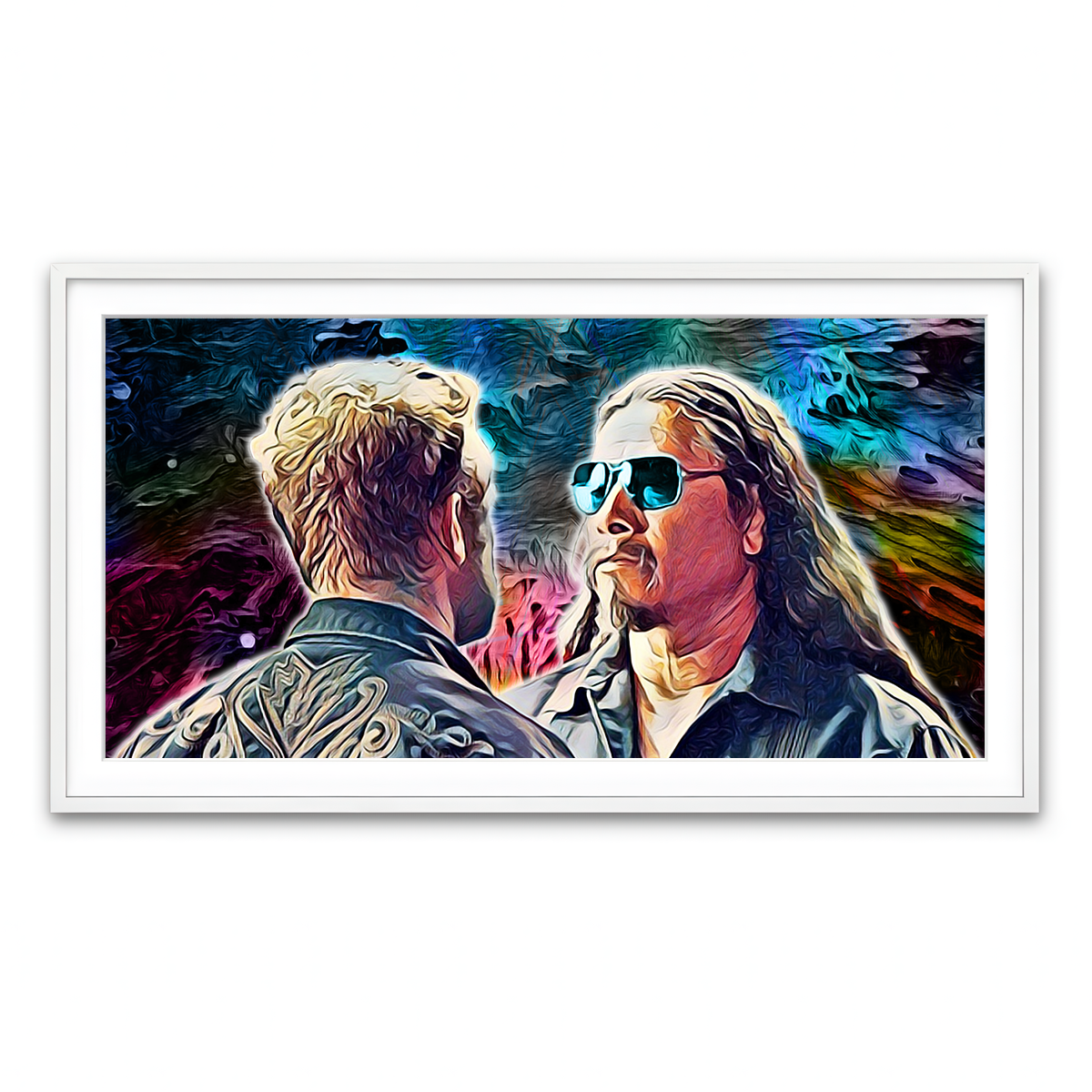 Framed Print 2x1 White