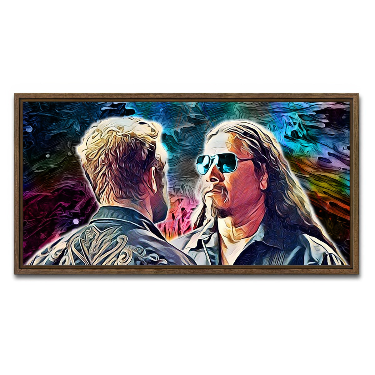 AUTO-MOCKUP WHITE | Hell or High Water | 1 Piece | Walnut Framed Canvas | group=2x1