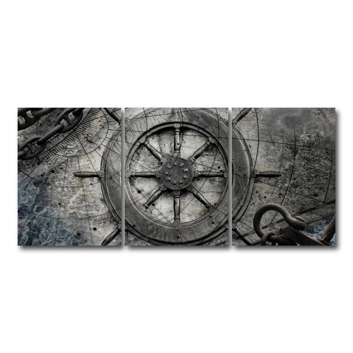 AUTO-MOCKUP WHITE | Helm and Chains | 3 Piece | Gallery Wrap Canvas | group=18x24