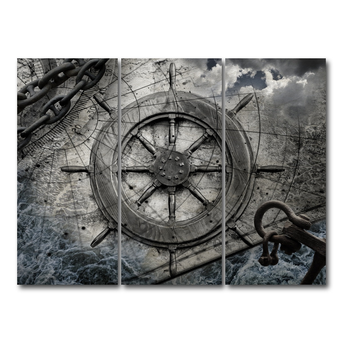 AUTO-MOCKUP WHITE | Helm and Chains | 3 Piece | Gallery Wrap Canvas | group=8x18