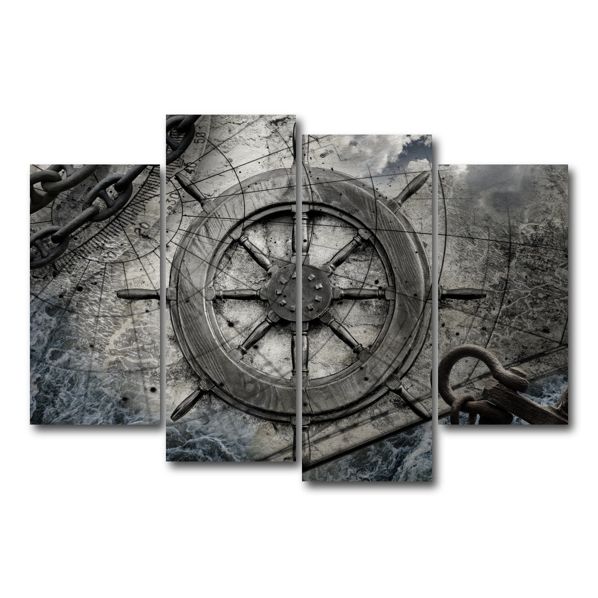 AUTO-MOCKUP WHITE | Helm and Chains | 4 Piece | Gallery Wrap Canvas | group=4_short