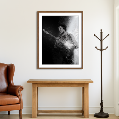 AUTO-MOCKUP ROOM | Hendrix Guitar God Wall Art