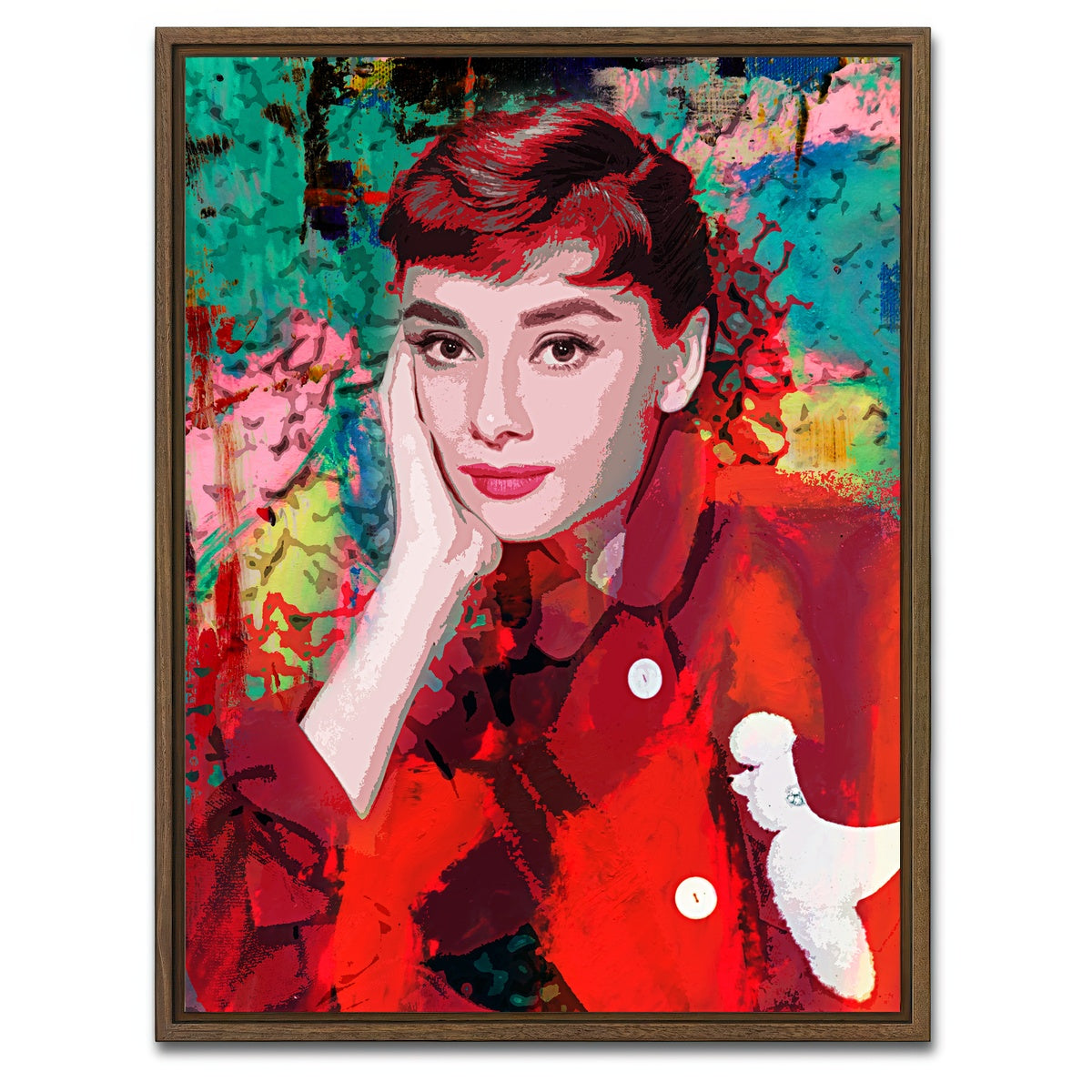 AUTO-MOCKUP WHITE | Hepburn | 1 Piece | Walnut Framed Canvas | group=3x4