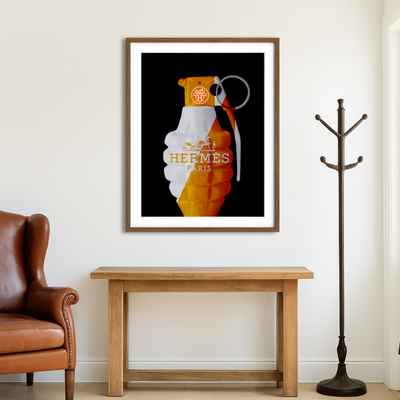 AUTO-MOCKUP ROOM | Hermes Grenade Wall Art