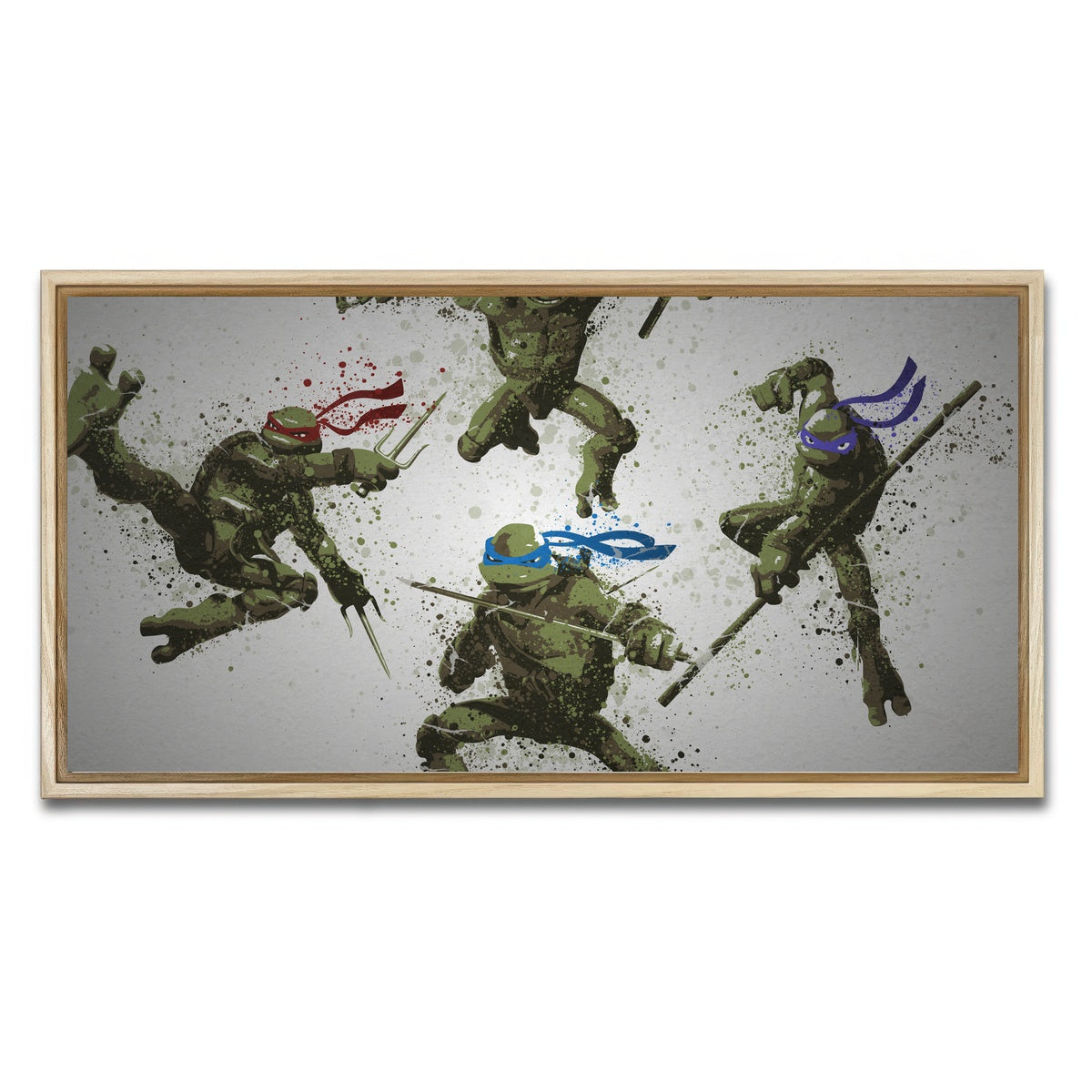 AUTO-MOCKUP WHITE | Heroes In a Half Shell | 1 Piece | Natural Framed Canvas | group=2x1