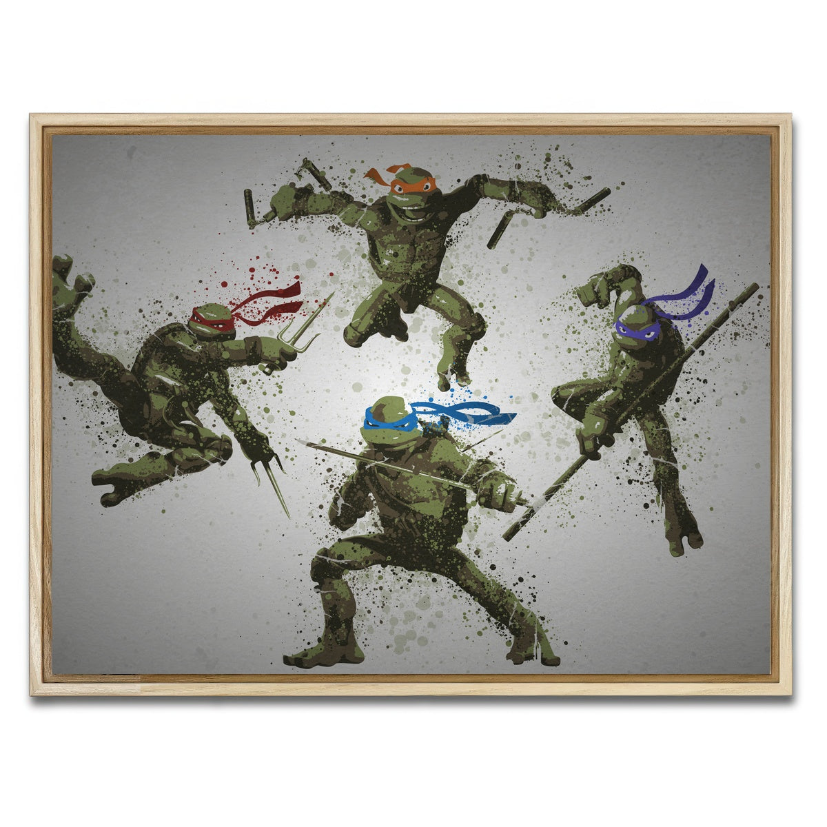 AUTO-MOCKUP WHITE | Heroes In a Half Shell | 1 Piece | Natural Framed Canvas | group=4x3