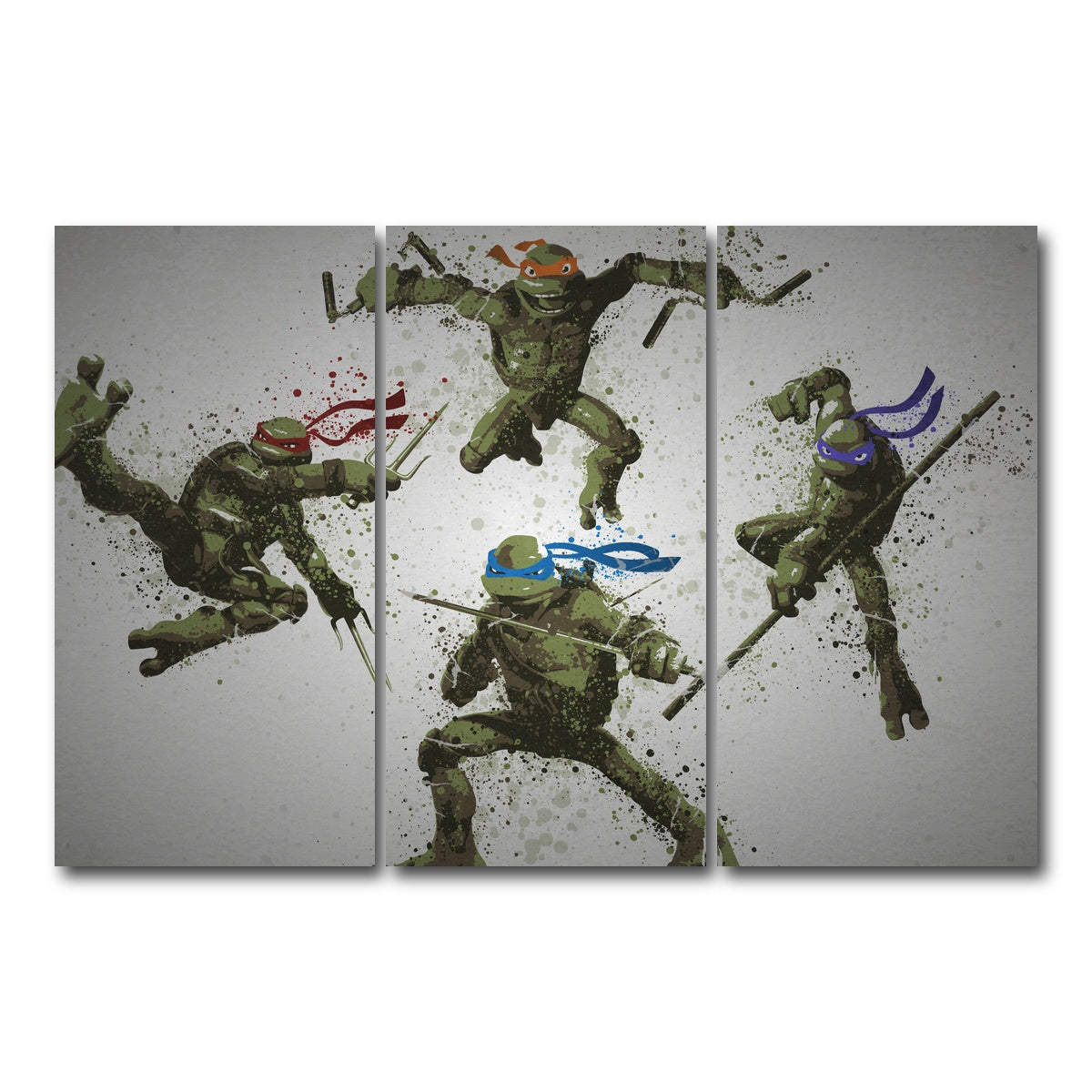 AUTO-MOCKUP WHITE | Heroes In a Half Shell | 3 Piece | Gallery Wrap Canvas | group=12x24