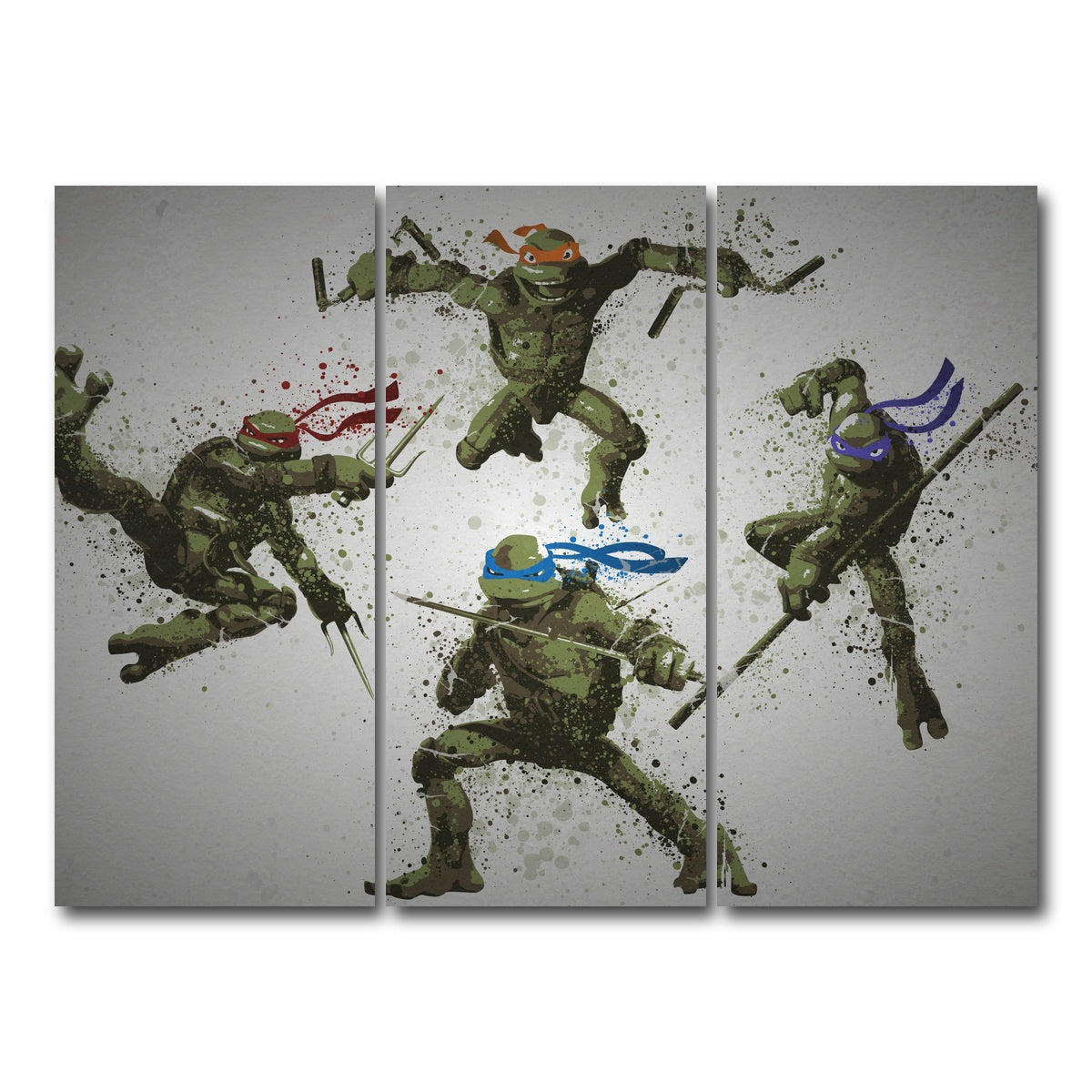 AUTO-MOCKUP WHITE | Heroes In a Half Shell | 3 Piece | Gallery Wrap Canvas | group=8x18