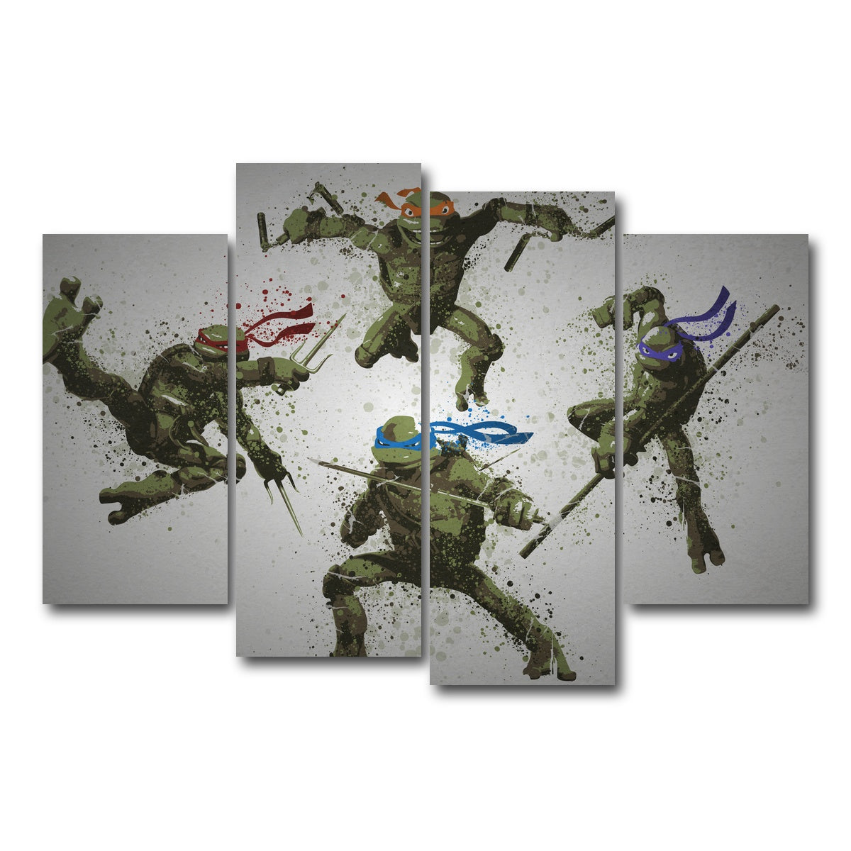 AUTO-MOCKUP WHITE | Heroes In a Half Shell | 4 Piece | Gallery Wrap Canvas | group=4_short