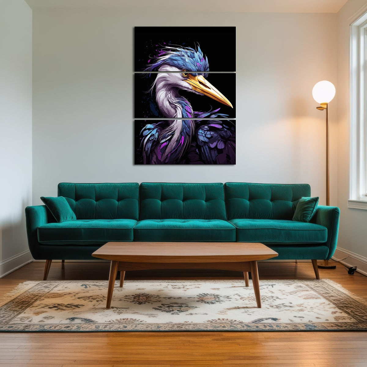 AUTO-MOCKUP ROOM | Heron Animal Colorful