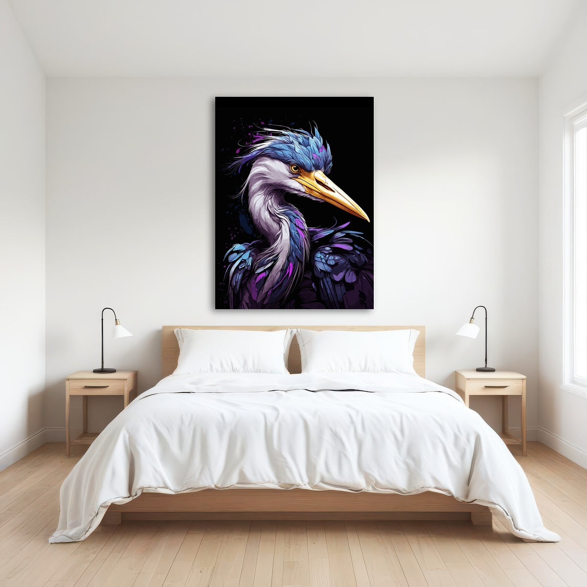 AUTO-MOCKUP ROOM | Heron Animal Colorful