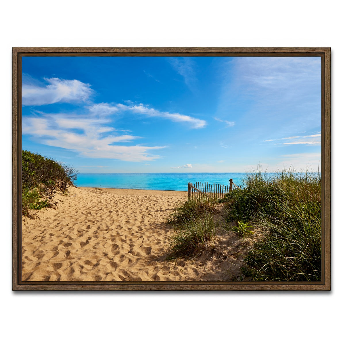 AUTO-MOCKUP WHITE | Herring Cove Beach | 1 Piece | Walnut Framed Canvas | group=4x3