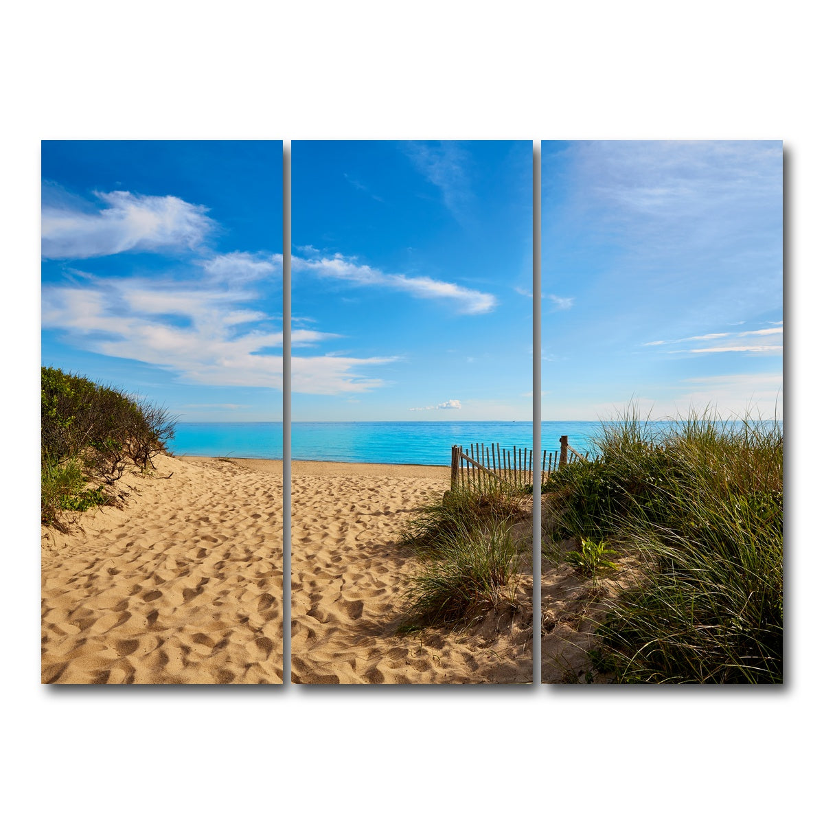 AUTO-MOCKUP WHITE | Herring Cove Beach | 3 Piece | Gallery Wrap Canvas | group=8x18