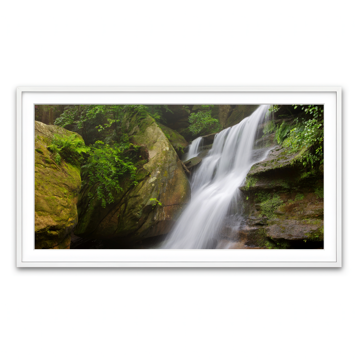 Framed Print 2x1 White