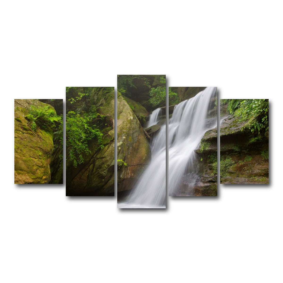 AUTO-MOCKUP WHITE | Hidden Falls in Hocking Hills | 5 Piece | Gallery Wrap Canvas | group=5_normal