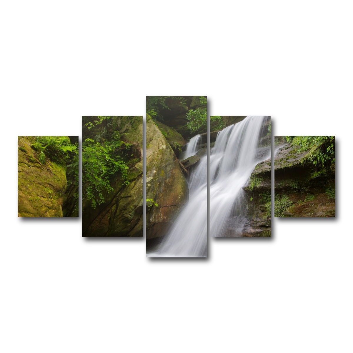 AUTO-MOCKUP WHITE | Hidden Falls in Hocking Hills | 5 Piece | Gallery Wrap Canvas | group=5_short