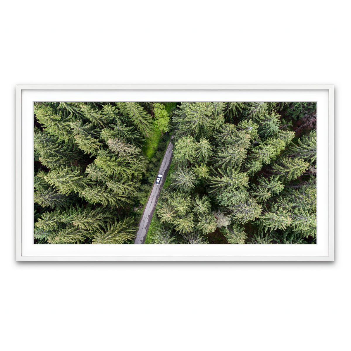 Framed Print 2x1 White