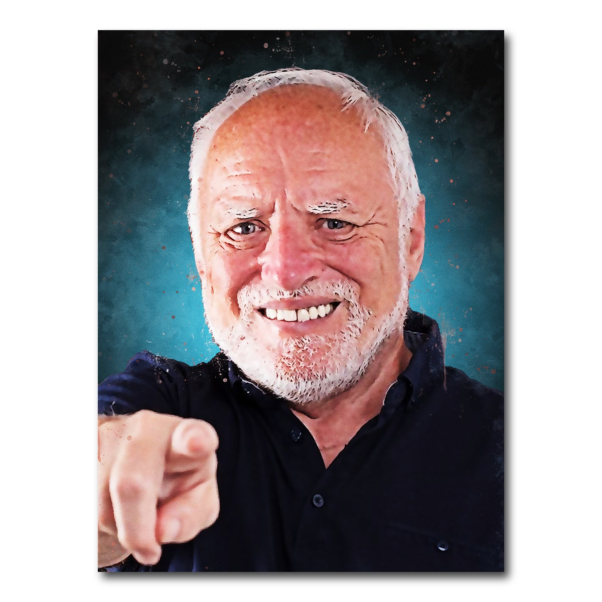 AUTO-MOCKUP WHITE | Hide The Pain Harold | 1 Piece | Gallery Wrap Canvas | group=3x4