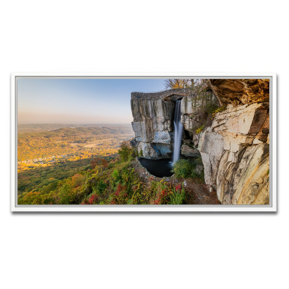 AUTO-MOCKUP WHITE | High Falls at Lookout Mountain | 1 Piece | White Framed Canvas | group=2x1