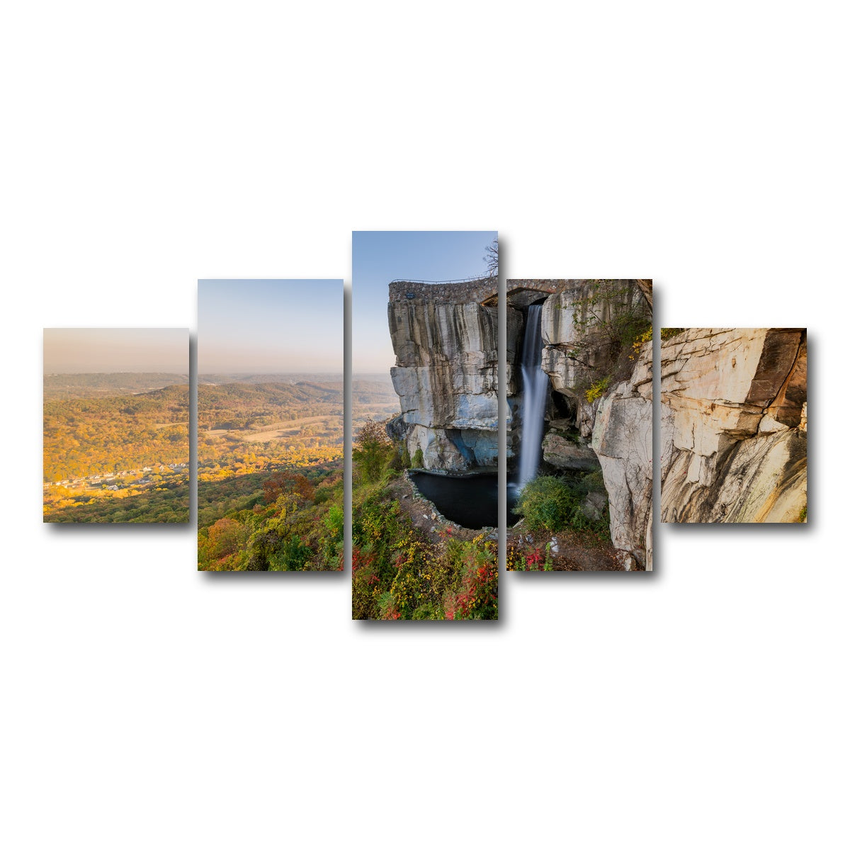AUTO-MOCKUP WHITE | High Falls at Lookout Mountain | 5 Piece | Gallery Wrap Canvas | group=5_short