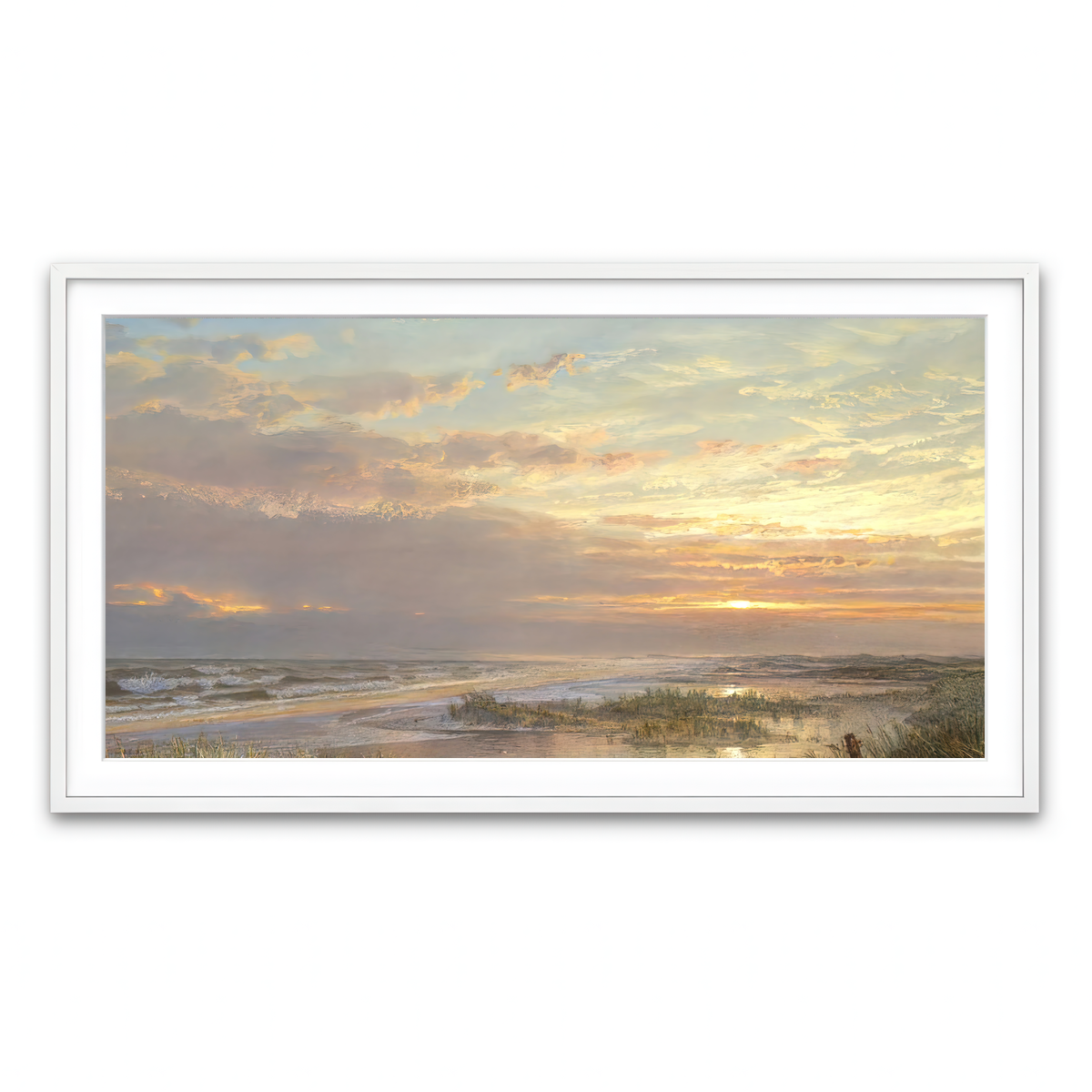 Framed Print 2x1 White