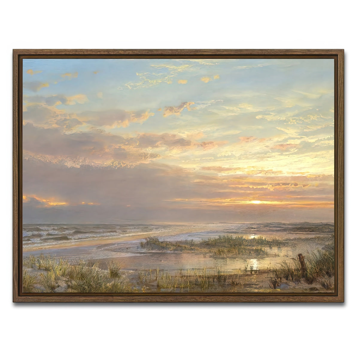 AUTO-MOCKUP WHITE | High Tide | 1 Piece | Walnut Framed Canvas | group=4x3