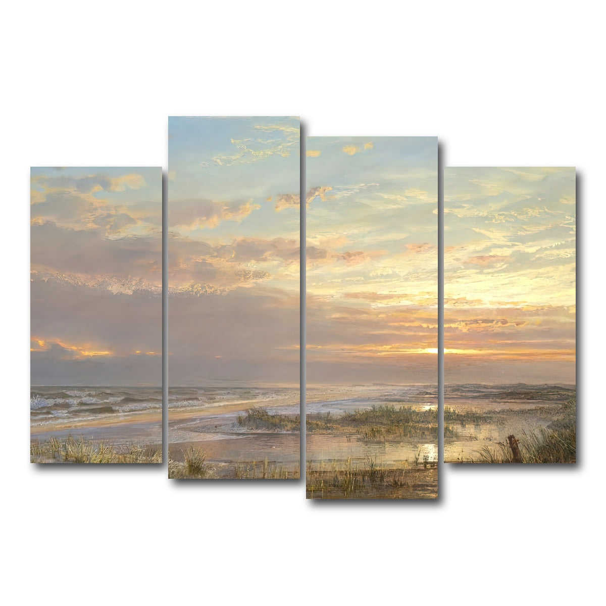 AUTO-MOCKUP WHITE | High Tide | 4 Piece | Gallery Wrap Canvas | group=4_normal