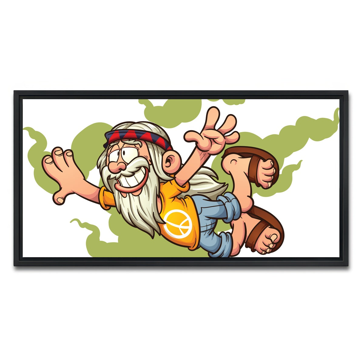 AUTO-MOCKUP WHITE | High in the Smoke Clouds | 1 Piece | Black Framed Canvas | group=2x1