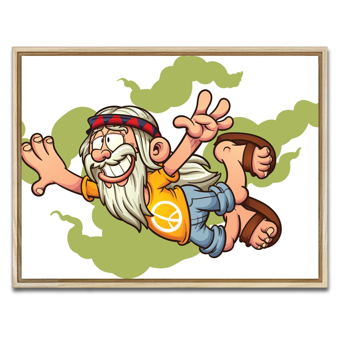 AUTO-MOCKUP WHITE | High in the Smoke Clouds | 1 Piece | Natural Framed Canvas | group=4x3