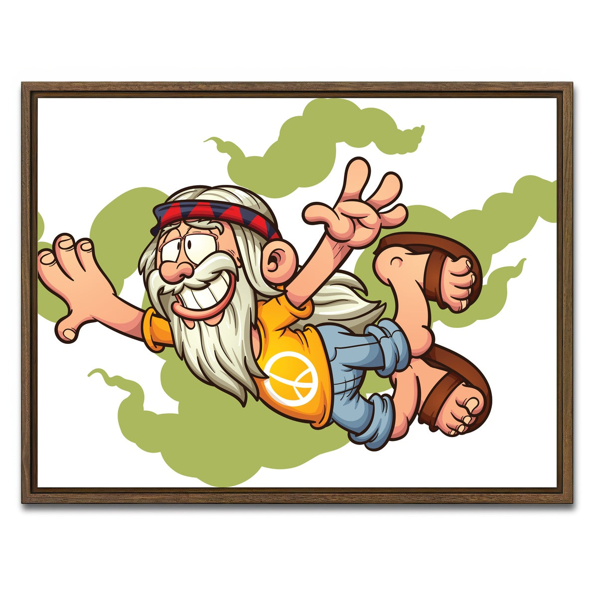 AUTO-MOCKUP WHITE | High in the Smoke Clouds | 1 Piece | Walnut Framed Canvas | group=4x3