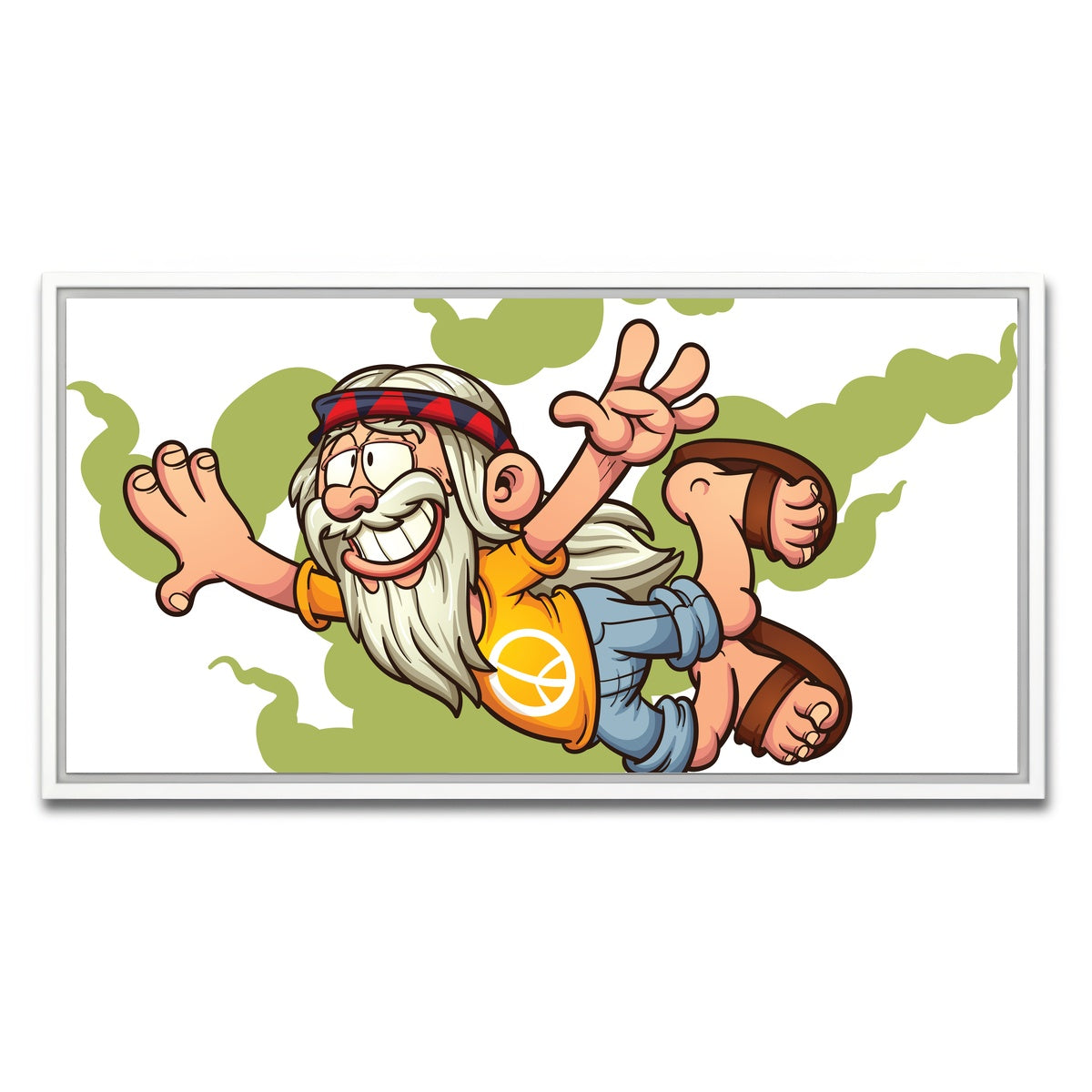 AUTO-MOCKUP WHITE | High in the Smoke Clouds | 1 Piece | White Framed Canvas | group=2x1