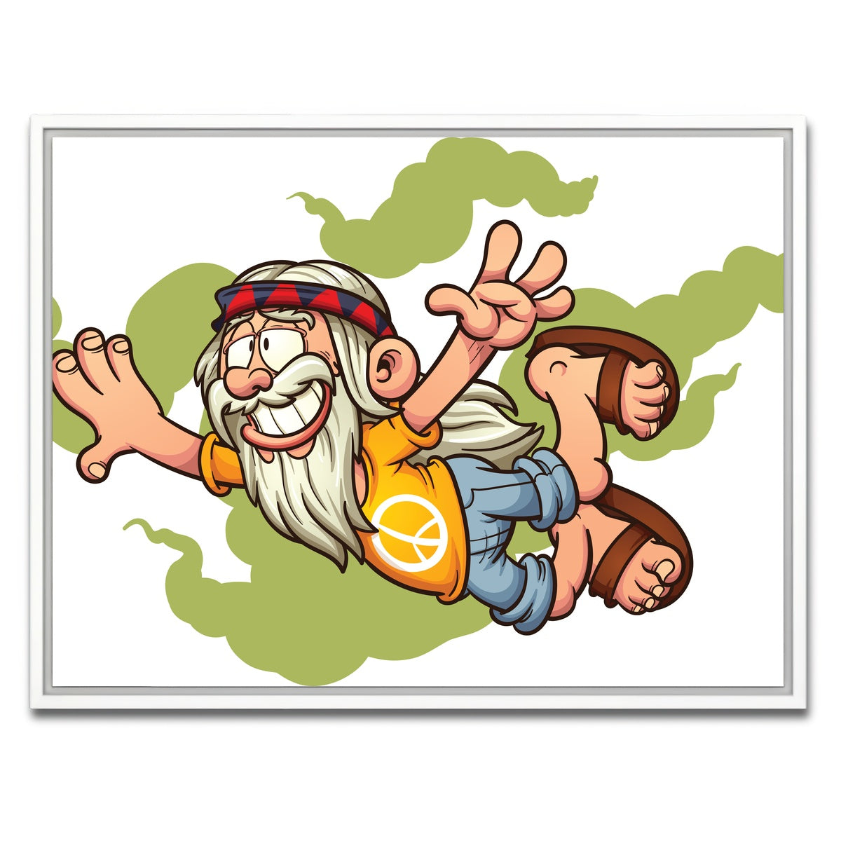 AUTO-MOCKUP WHITE | High in the Smoke Clouds | 1 Piece | White Framed Canvas | group=4x3