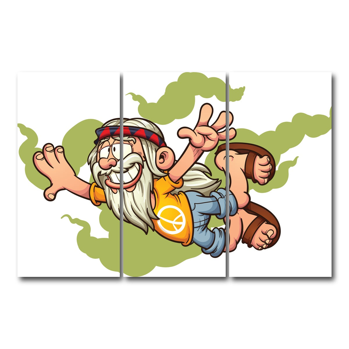 AUTO-MOCKUP WHITE | High in the Smoke Clouds | 3 Piece | Gallery Wrap Canvas | group=12x24