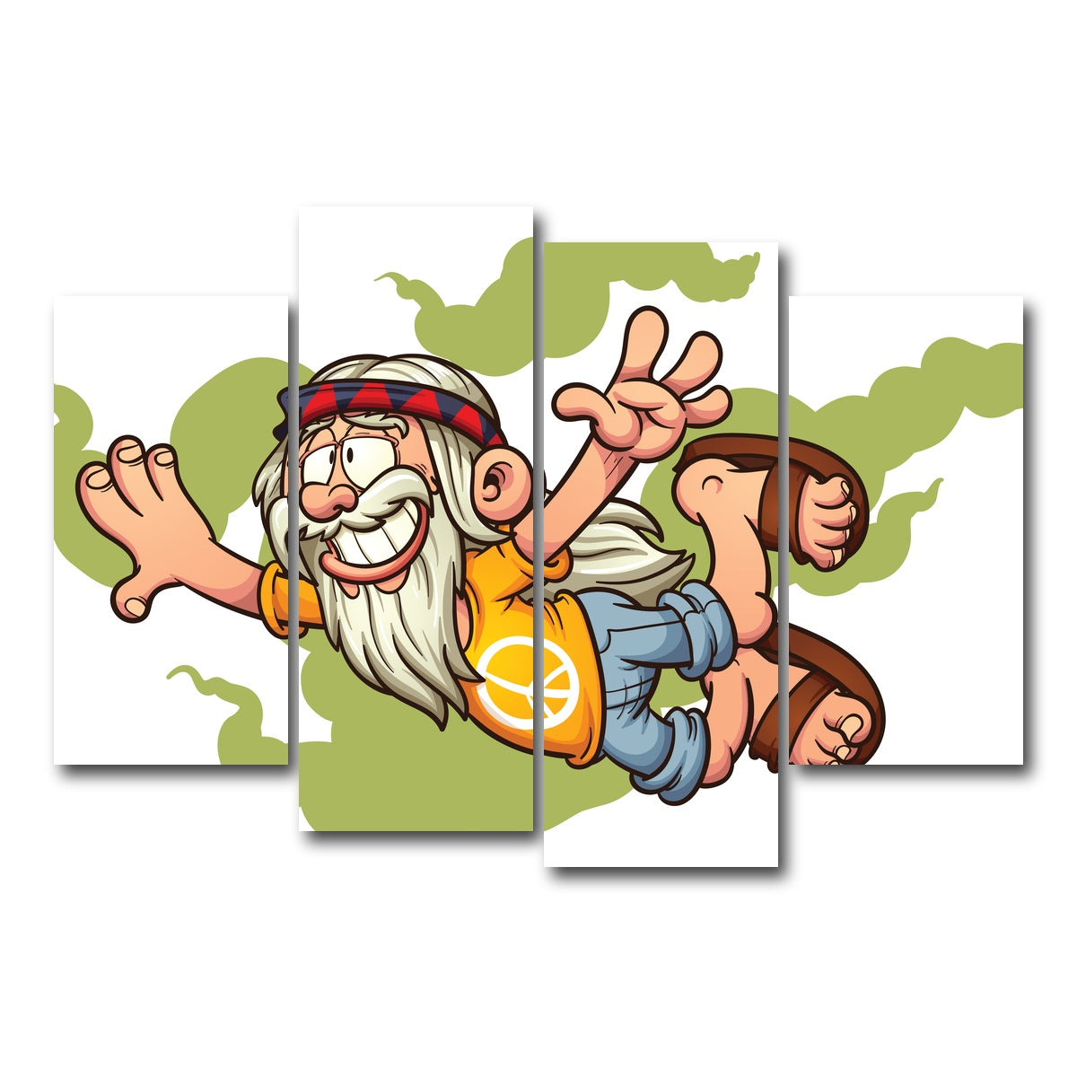 AUTO-MOCKUP WHITE | High in the Smoke Clouds | 4 Piece | Gallery Wrap Canvas | group=4_short