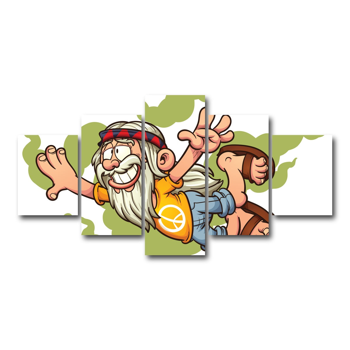 AUTO-MOCKUP WHITE | High in the Smoke Clouds | 5 Piece | Gallery Wrap Canvas | group=5_short