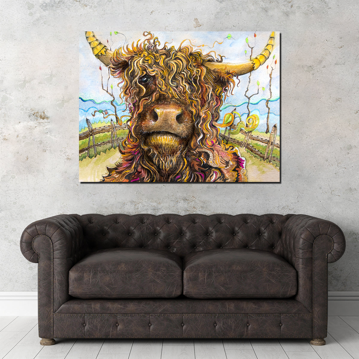 Highland Cow Art Wall Art