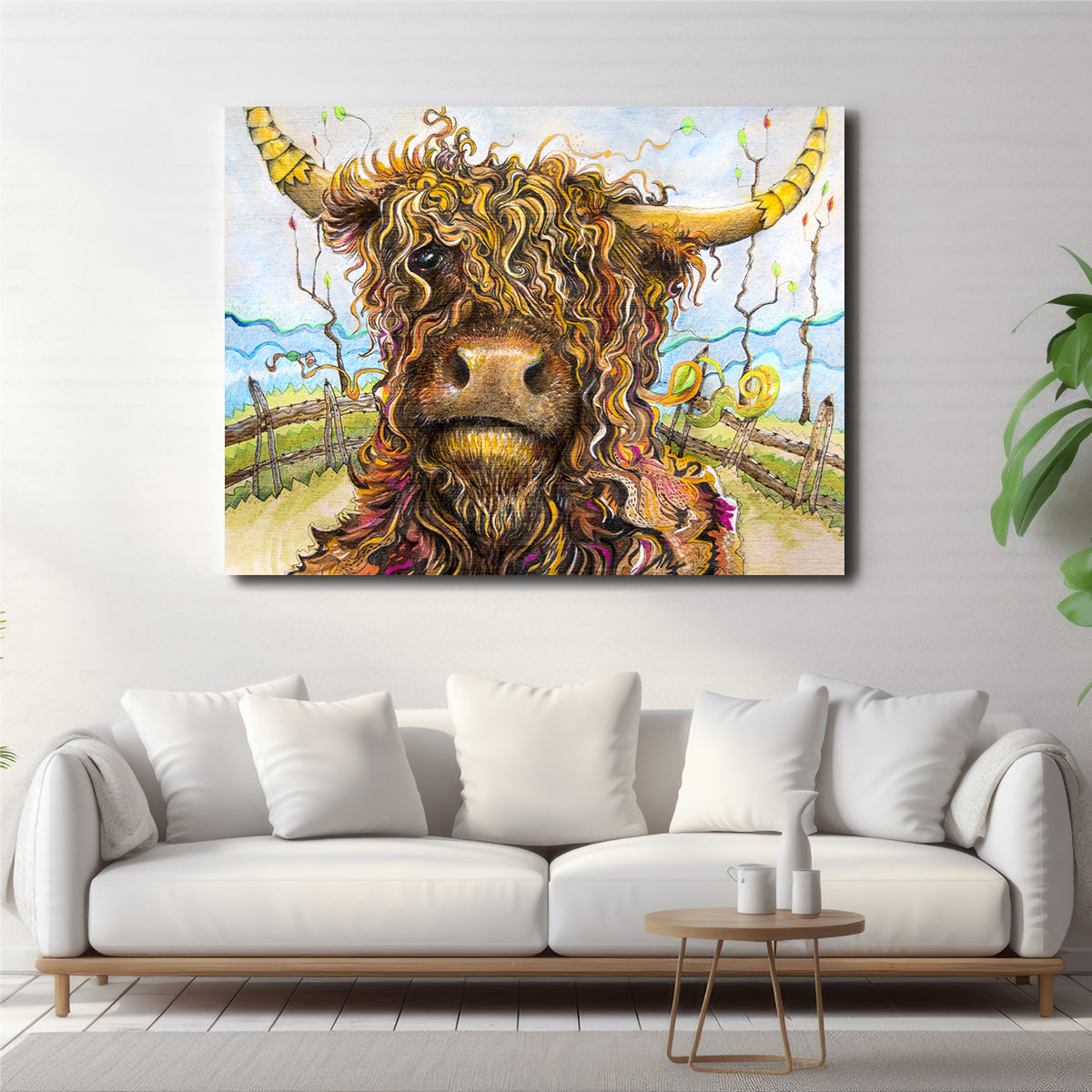 Highland Cow Art Wall Art