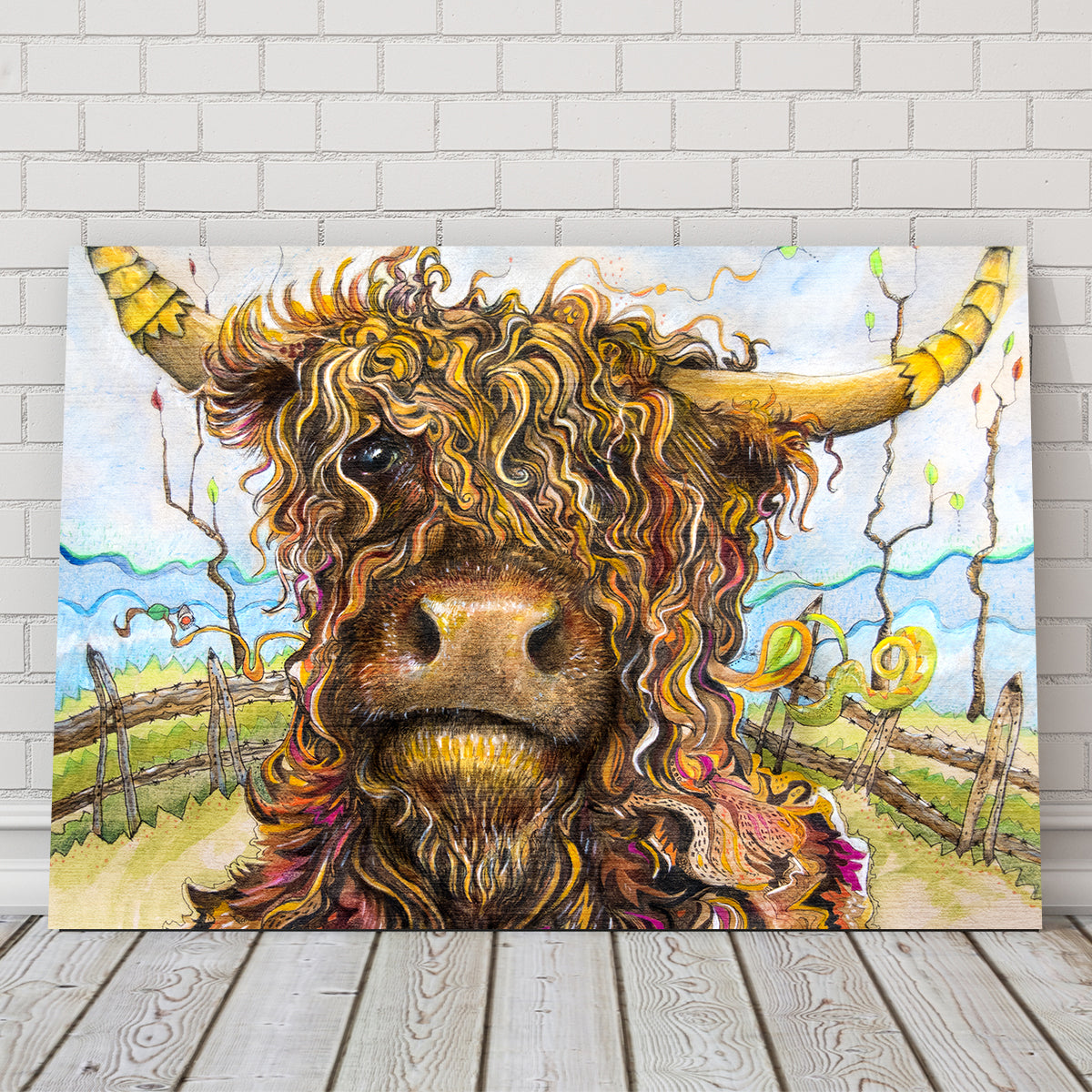 Highland Cow Art Wall Art