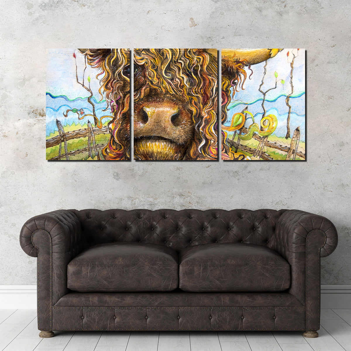 Highland Cow Art Wall Art