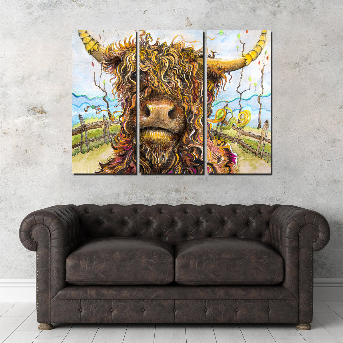 Highland Cow Art Wall Art