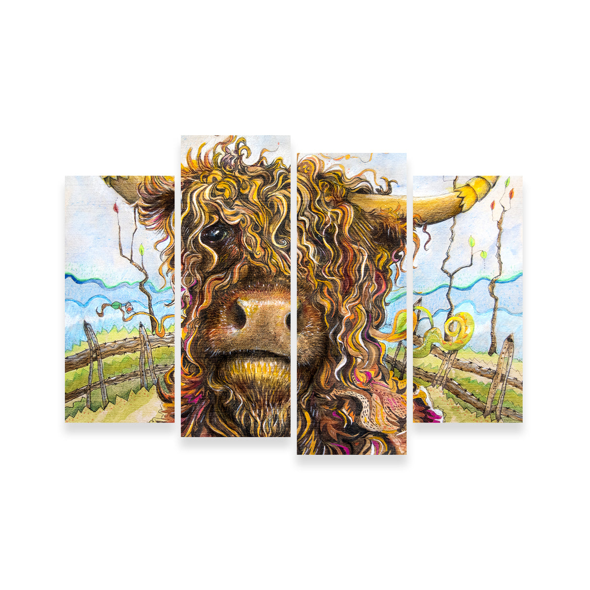 Highland Cow Art Wall Art