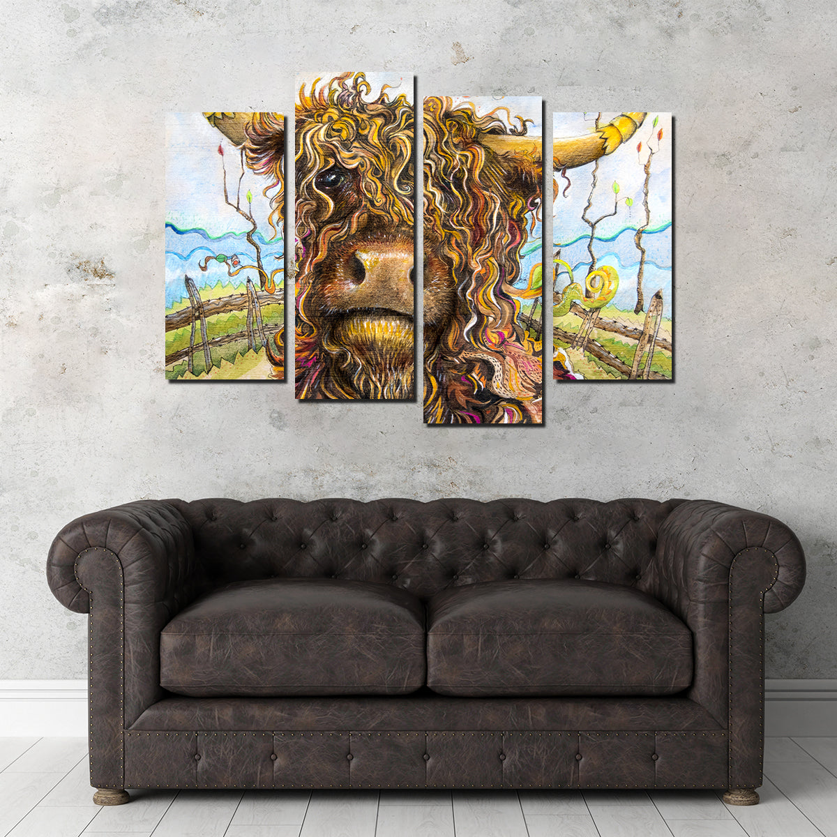 Highland Cow Art Wall Art