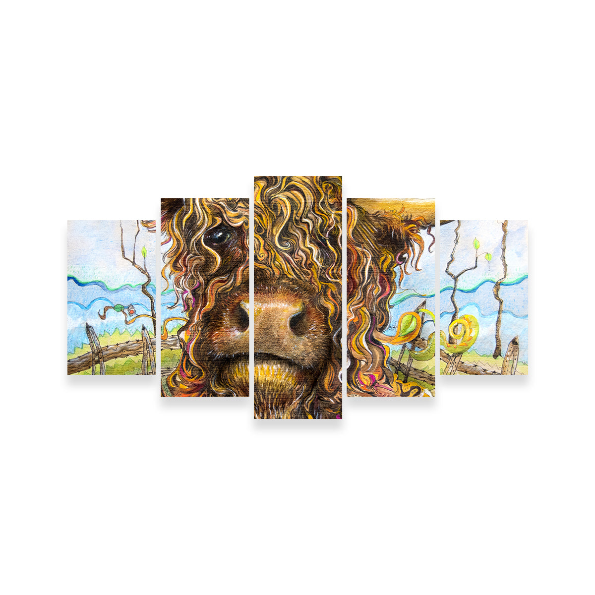 Highland Cow Art Wall Art