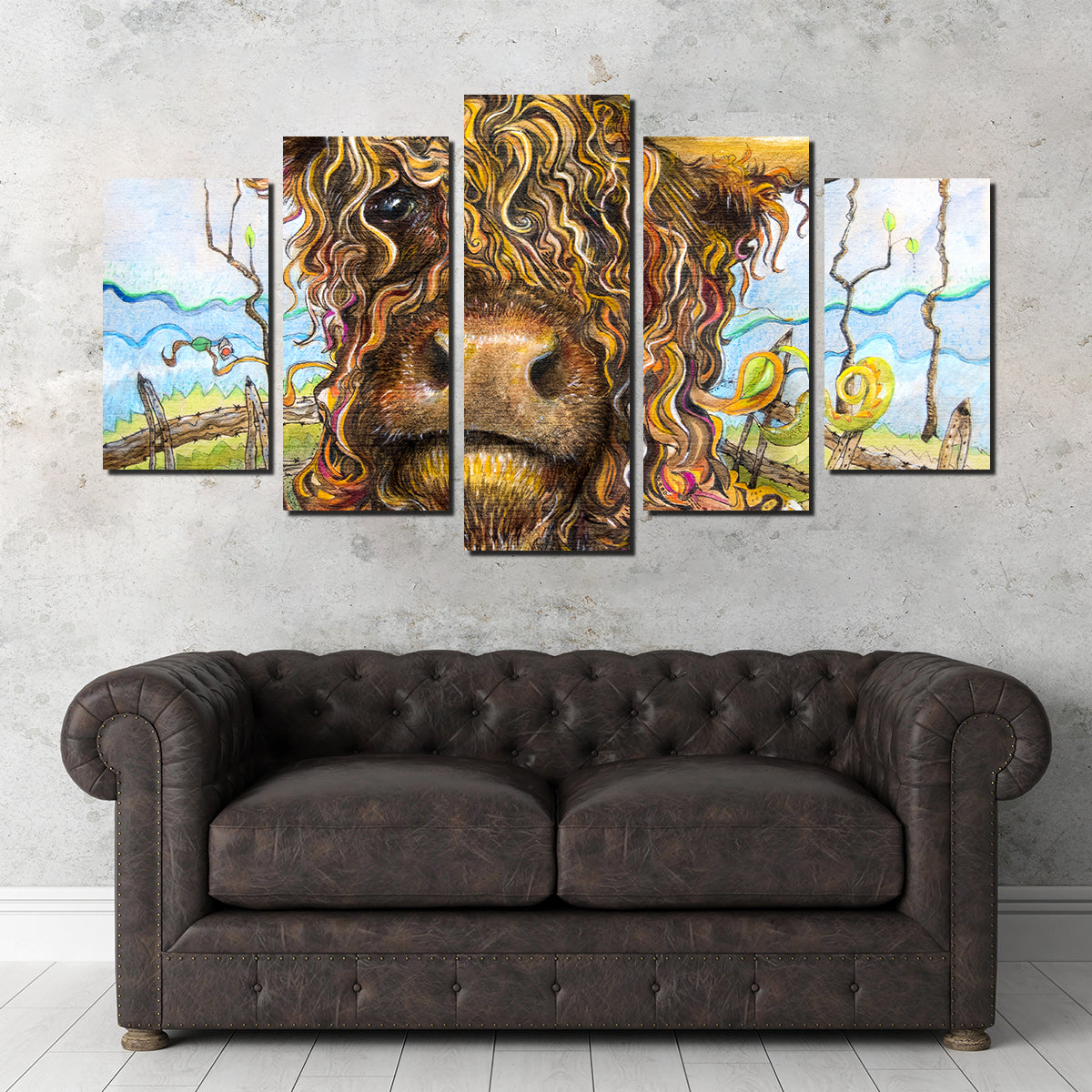 Highland Cow Art Wall Art