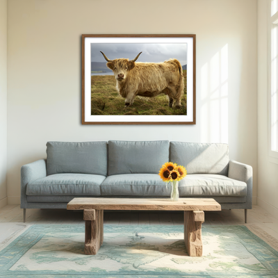 AUTO-MOCKUP ROOM | Highland Cow - Countryside Wall Art